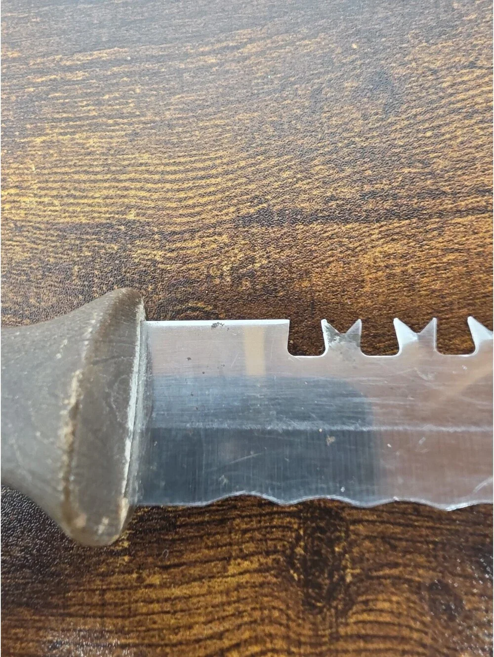 Vintage Quikut Inc Knife Carve & Serve Fork Tip Meat Stainless Steel Serrated